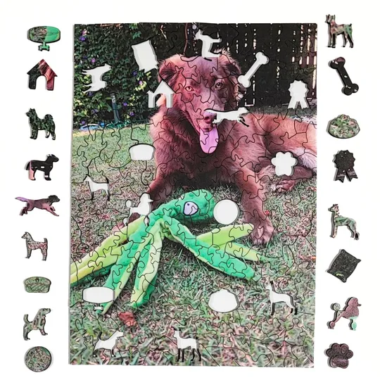 Quebra-cabeça personalizado com a foto do seu cachorro