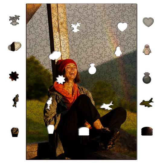 Quebra-cabeça personalizado com foto e molde temático 3D