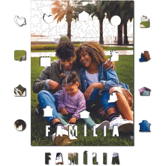 Quebra-cabeça personalizado com foto da família
