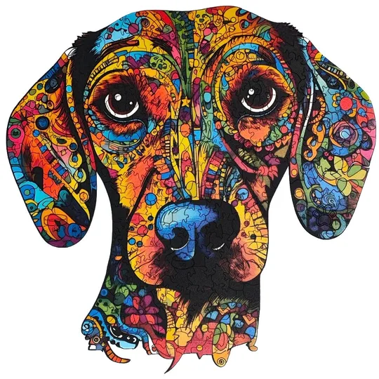 Quebra-Cabeça de Dachshund em Madeira