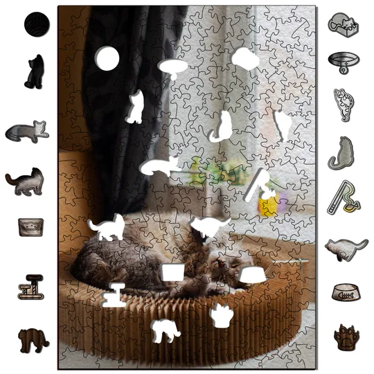 Quebra-cabeça personalizado com foto do seu gato